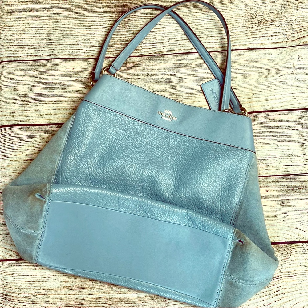 Coach Triple Pocket Bag in Baby Blue